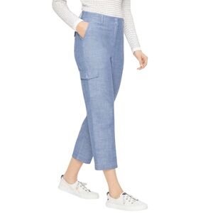 Talbots Newport Chambray Women’s Plus Size 18W Cargo Cropped Pants